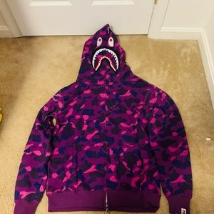 Purple bape hoodie
